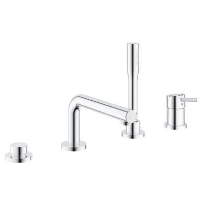 4-Hole Single-Handle Deck Mount Roman Tub Faucet with 1.75 GPM Hand Shower by Grohe