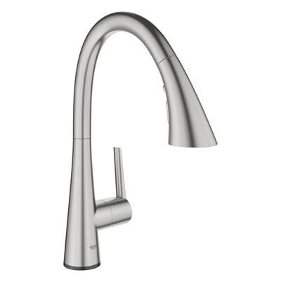 Single-Handle Pull Down Kitchen Faucet Triple Spray 1.75 GPM with Touch Technology by Grohe