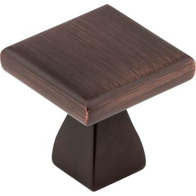 1'' Overall Length Brushed Oil Rubbed Bronze Square Hadly Cabinet Knob by Hardware Resources