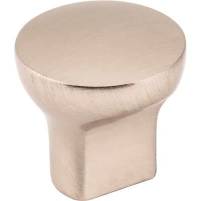 1'' Diameter Satin Nickel Round Brenton Cabinet Knob by Hardware Resources