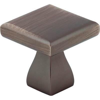 1'' Overall Length Brushed Pewter Square Hadly Cabinet Knob by Hardware Resources