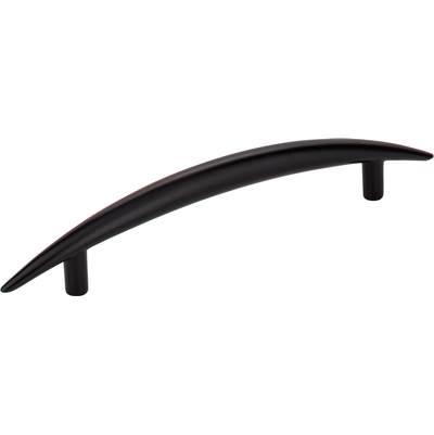 128 mm Center-to-Center Matte Black Arched Verona Cabinet Pull by Hardware Resources