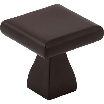 1'' Overall Length Matte Black Square Hadly Cabinet Knob