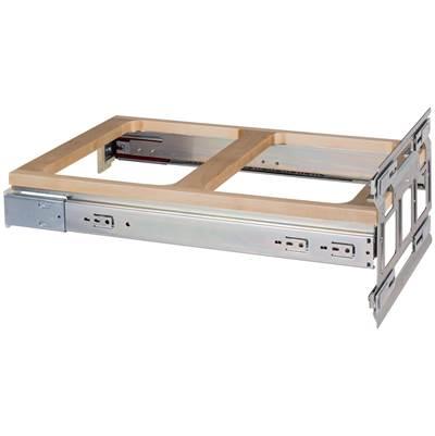 Double Grey 35 Quart Top-Mount Trashcan Pullout for 15'' Opening by Hardware Resources