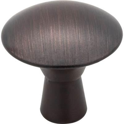1-1/16'' Diameter Brushed Oil Rubbed Bronze Zachary Cabinet Mushroom Knob by Hardware Resources