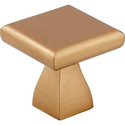 1'' Overall Length Satin Bronze Square Hadly Cabinet Knob