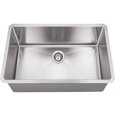 30'' L x 18'' D x 10'' H Undermount 16 Gauge Handmade Stainless Steel Single Bowl Sink by Hardware Resources