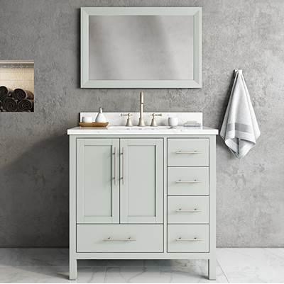 Malibu Vanity Cabinet, 30-in Ocean Grey by Icera