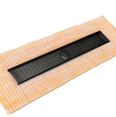 Infinity Drain 60'' FCS Series Complete Kit with 4'' Wedge Wire Grate in Matte Black