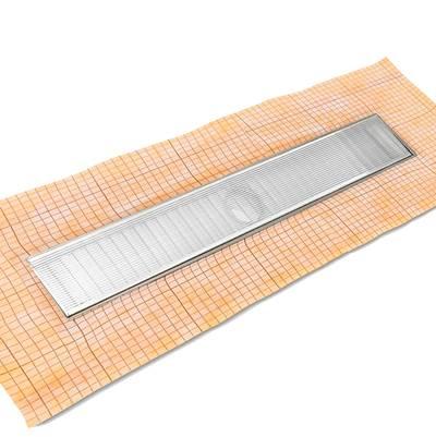 Infinity Drain 60'' FCS Series Complete Kit with 4'' Wedge Wire Grate in Matte White