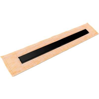 Infinity Drain 24'' FCS Series Complete Kit with 2 1/2'' Solid Grate in Matte Black by Infinity Drain