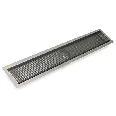 Infinity Drain 60'' FF Series Complete Kit with 4'' Wedge Wire Grate in Gunmetal