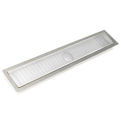 Infinity Drain 60'' FF Series Complete Kit with 4'' Wedge Wire Grate in Matte White by Infinity Drain