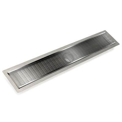 Infinity Drain 60'' FF Series Complete Kit with 4'' Wedge Wire Grate in Polished Stainless -...