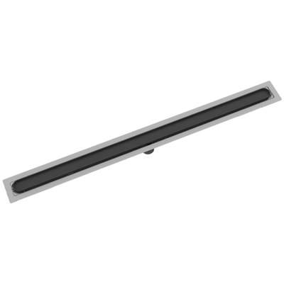 Infinity Drain 24'' FF Series Complete Kit with Discorectangle Tile Insert Frame in Matte Black -... by Infinity Drain
