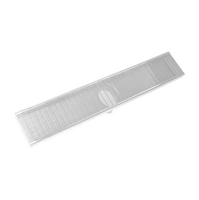 Infinity Drain 60'' FX Series High Flow Complete Kit with Wedge Wire Grate in Matte White with...