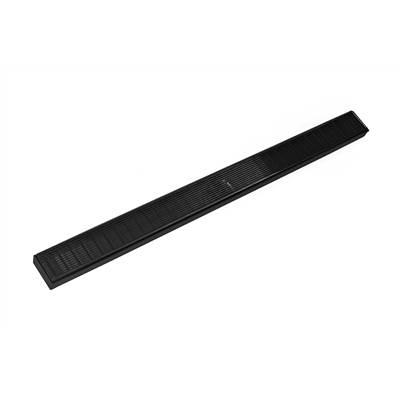 Infinity Drain 24'' FX Series Complete Kit with Wedge Wire Grate in Matte Black by Infinity Drain