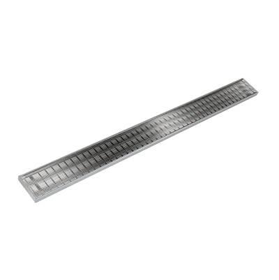 Infinity Drain 96'' S-pvc Series Complete Kit with 4'' Wedge Wire Grate in - Polished Stainless by Infinity Drain