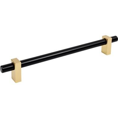 12'' Center-to-Center Matte Black with Brushed Gold Larkin Appliance Pull by Jeffrey Alexander
