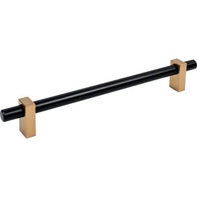 12'' Center-to-Center Matte Black with Satin Bronze Larkin Appliance Pull