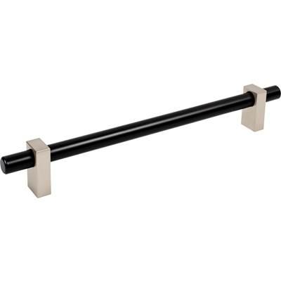 12'' Center-to-Center Matte Black with Satin Nickel Larkin Appliance Pull