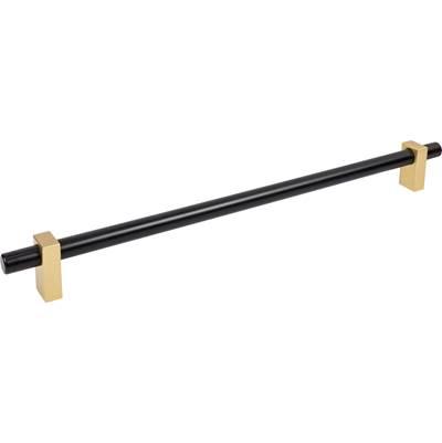 18'' Center-to-Center Matte Black with Brushed Gold Larkin Appliance Pull by Jeffrey Alexander