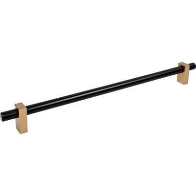 18'' Center-to-Center Matte Black with Satin Bronze Larkin Appliance Pull by Jeffrey Alexander
