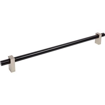 18'' Center-to-Center Matte Black with Satin Nickel Larkin Appliance Pull by Jeffrey Alexander