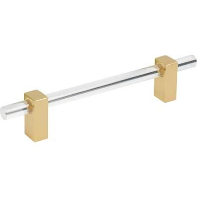 128 mm Center-to-Center Brushed Gold Spencer Cabinet Bar Pull by Jeffrey Alexander