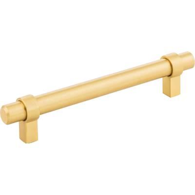 128 mm Center-to-Center Brushed Gold Key Grande Cabinet Bar Pull by Jeffrey Alexander