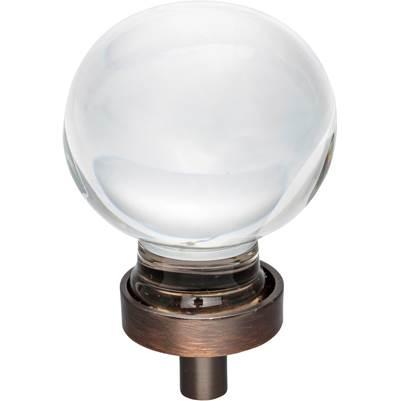 1-3/8'' Diameter Brushed Oil Rubbed Bronze Sphere Glass Harlow Cabinet Knob by Jeffrey Alexander