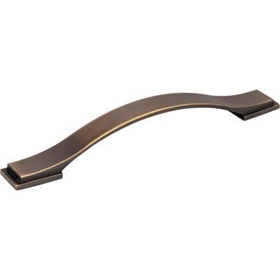 160 mm Center-to-Center Antique Brushed Satin Brass Strap Mirada Cabinet Pull by Jeffrey Alexander
