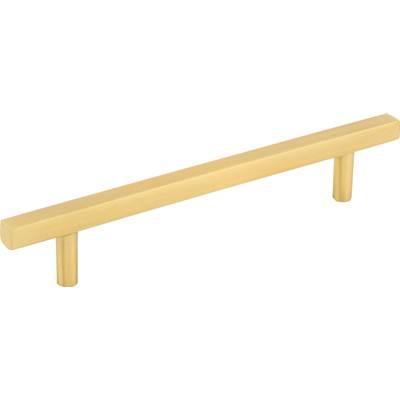 128 mm Center-to-Center Brushed Gold Square Dominique Cabinet Bar Pull by Jeffrey Alexander