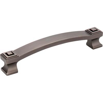 128 mm Center-to-Center Brushed Pewter Square Delmar Cabinet Pull by Jeffrey Alexander