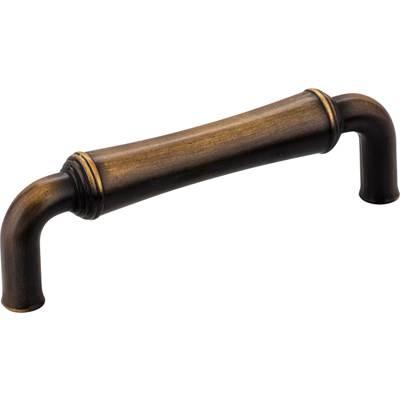 96 mm Center-to-Center Antique Brushed Satin Brass Barrel Bremen 2 Cabinet Pull by Jeffrey Alexander