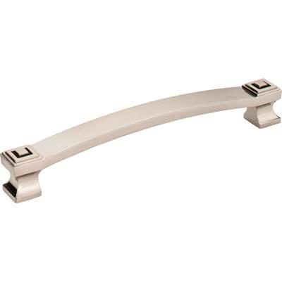 160 mm Center-to-Center Satin Nickel Square Delmar Cabinet Pull by Jeffrey Alexander