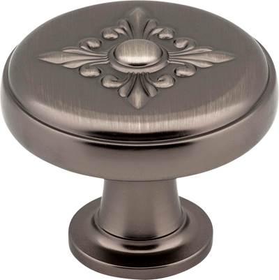1-3/8'' Diameter Brushed Pewter Baroque Lafayette Cabinet Knob by Jeffrey Alexander