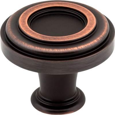 1-3/8'' Diameter Brushed Oil Rubbed Bronze Ring Lafayette Cabinet Knob by Jeffrey Alexander