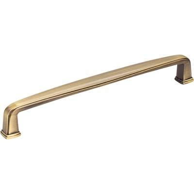 160 mm Center-to-Center Brushed Antique Brass Square Milan 1 Cabinet Pull by Jeffrey Alexander