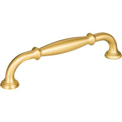 128 mm Center-to-Center Brushed Gold Tiffany Cabinet Pull by Jeffrey Alexander