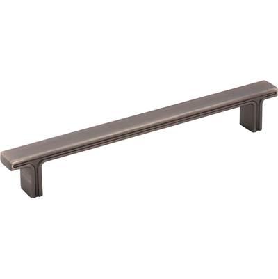 160 mm Center-to-Center Brushed Pewter Square Anwick Cabinet Pull by Jeffrey Alexander