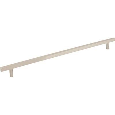 305 mm Center-to-Center Satin Nickel Square Dominique Cabinet Bar Pull