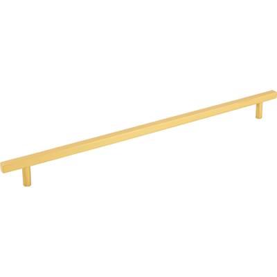 305 mm Center-to-Center Brushed Gold Square Dominique Cabinet Bar Pull by Jeffrey Alexander