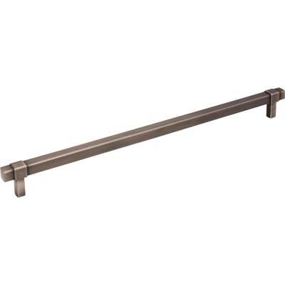 305 mm Center-to-Center Brushed Pewter Square Zane Cabinet Pull by Jeffrey Alexander