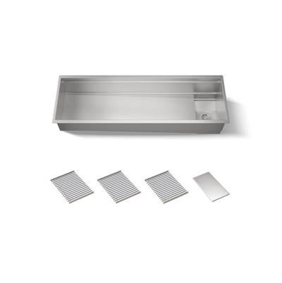 57-3/4'' undermount single-bowl kitchen sink
