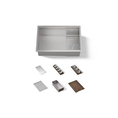 27-3/4'' undermount single-bowl workstation kitchen sink by Kohler