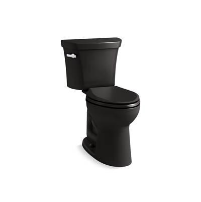 Highline Two-piece Elongated Toilet, 1.0 Gpf Black Black by Kohler