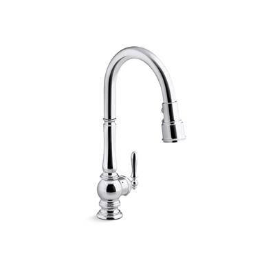 Artifacts Touchless pull-down kitchen sink faucet with KOHLER KonnectE and three-function sprayhead