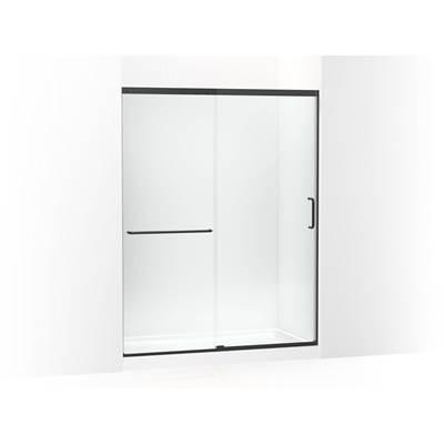 Elate Tall 75-1/2'' H sliding shower door with 5/16''-thick glass - Matte Black by Kohler