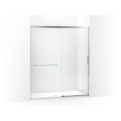 Elate Sliding shower door, 75-1/2'' H x 62-1/4 - 65-5/8'' W, with heavy 5/16'' thick Crystal Clear glass - Bright Silver by Kohler